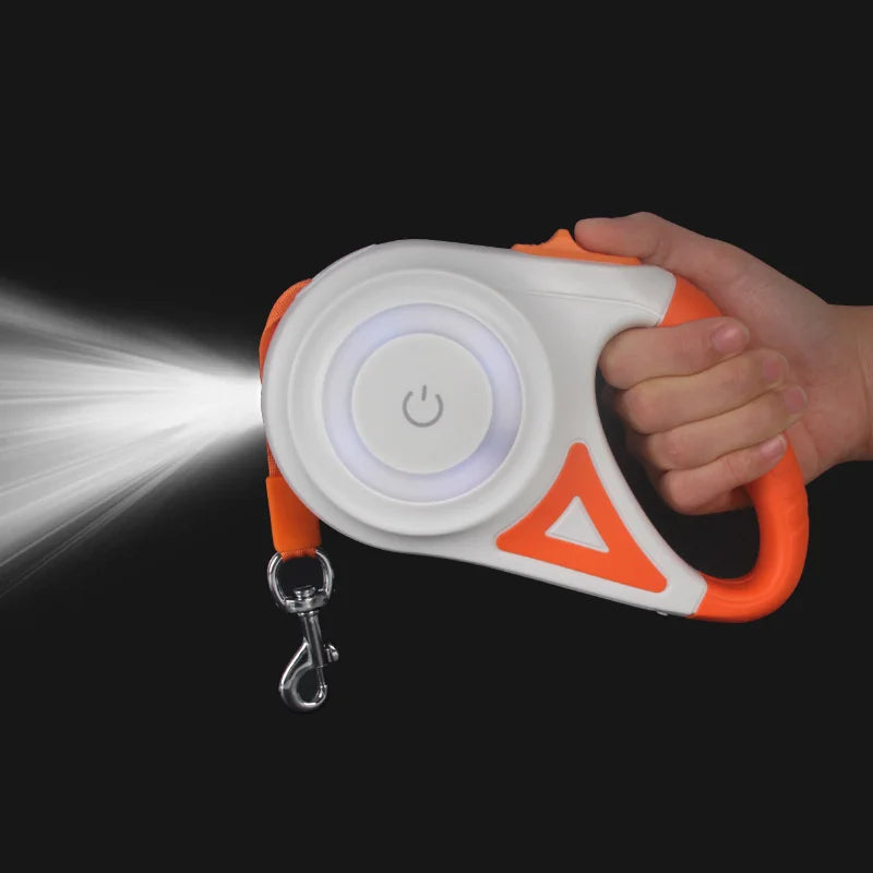 Booteely Automatic Retractable Dog Leash LED Flashlight