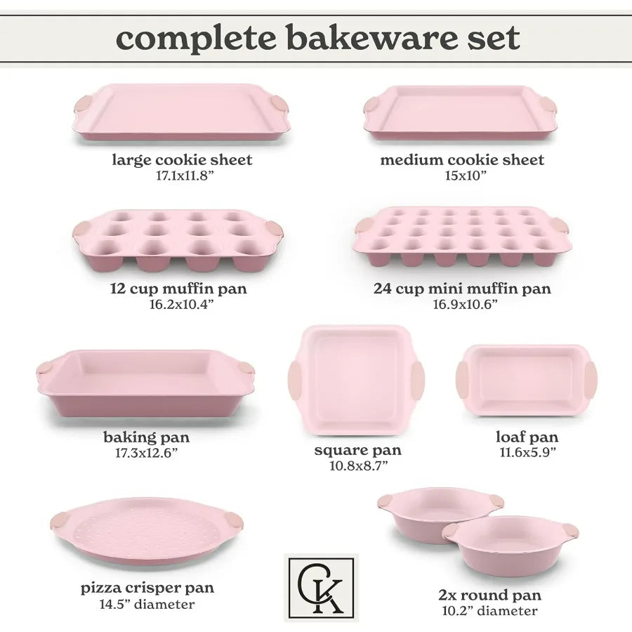 Nonstick Stackable Bakeware Set Heavy Duty Easy Release