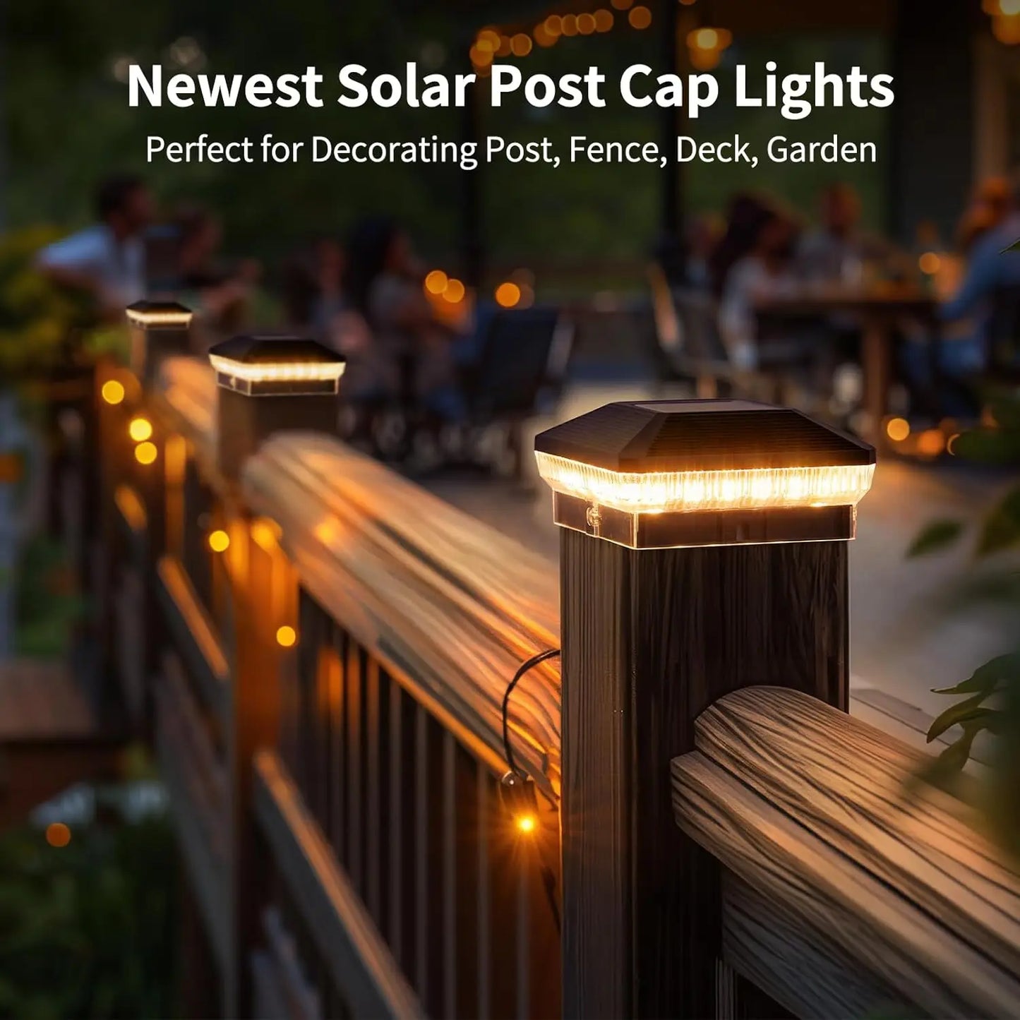 KPSTEK Solar Post Lights With 40 LEDs 30 Lumens 3 Modes