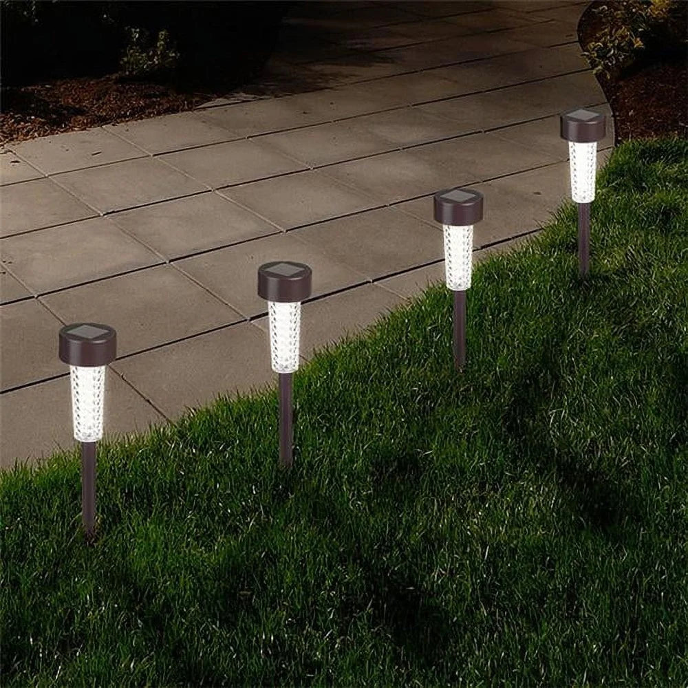 XMSJ Solar Outdoor Lights Pathway Garden Dusk Till Dawn