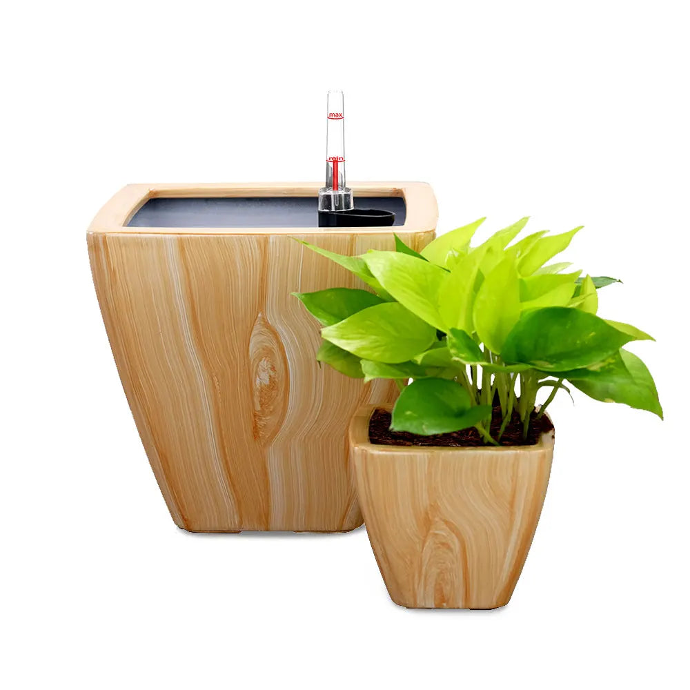 Romellar Self Watering Planter Pot Duo For Indoor Garden