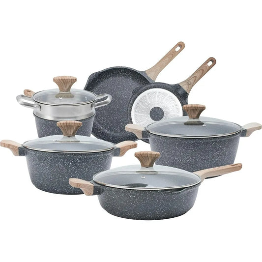 Non-Stick Cast Aluminum Cookware Set For Everyday Cooking