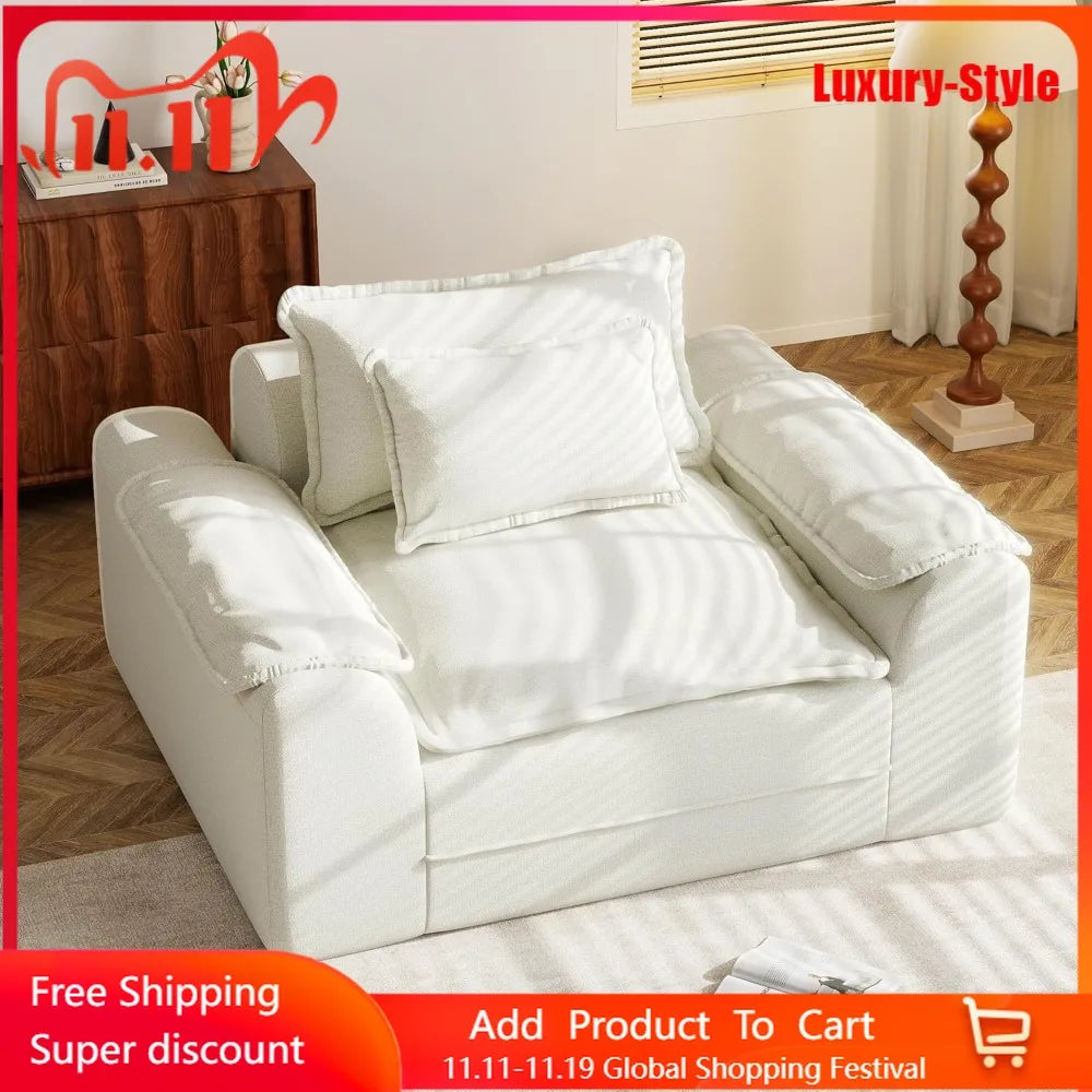 HUANZHUANG Cloud Memory Foam Sofa With Removable Cover