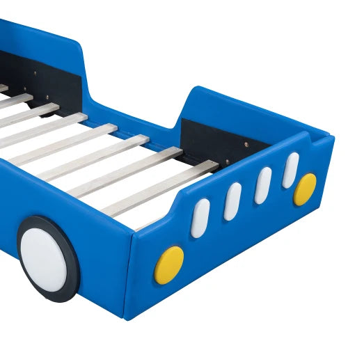 High Concerned Race Car Shaped Platform Bed With Wheels