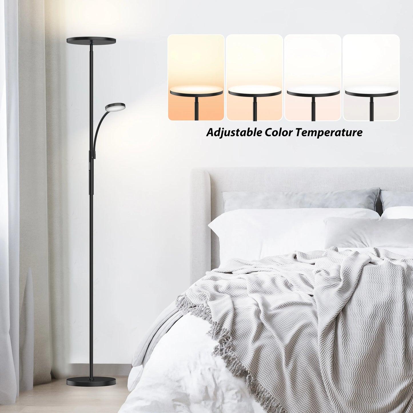 Hign-concerned LED Floor Lamp Dimmable With Remote Control