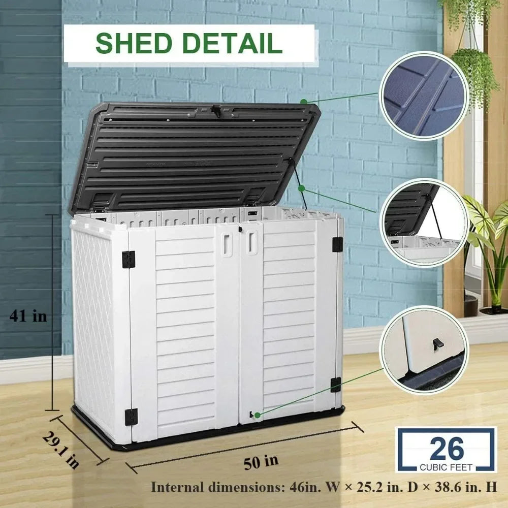 XMSJ Outdoor Storage Shed Waterproof For Garden And Backyard