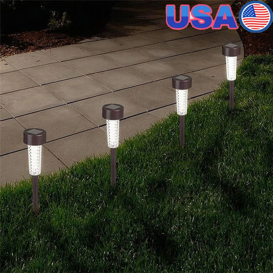 XMSJ Solar Outdoor Lights Pathway Garden Dusk Till Dawn
