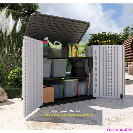 XMSJ Outdoor Storage Shed Waterproof For Garden And Backyard