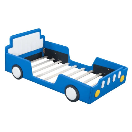 High Concerned Race Car Shaped Platform Bed With Wheels